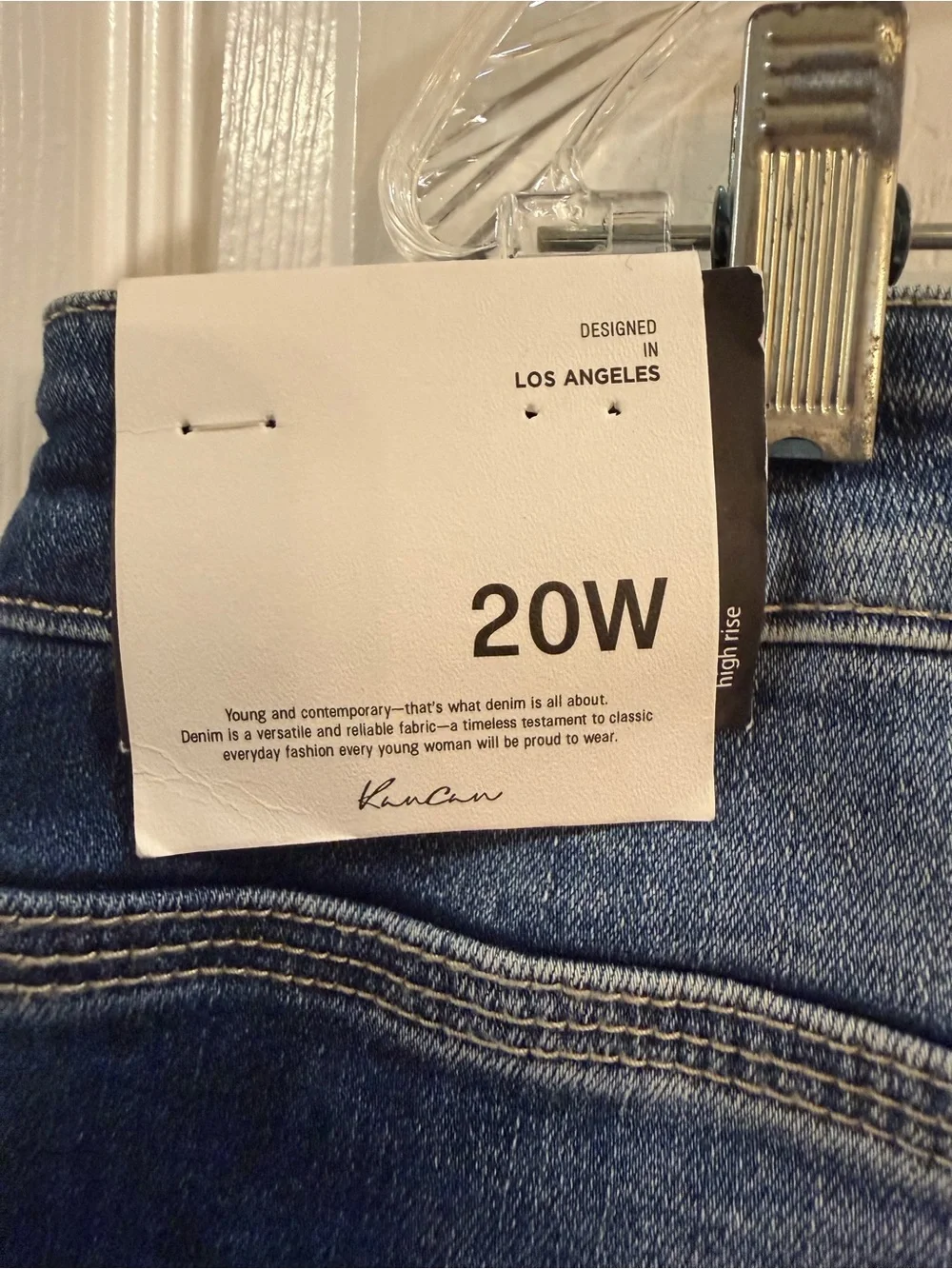 KanCan Dark Blue Button-Fly Denim Bermuda Shorts - Picture 9 of 9
